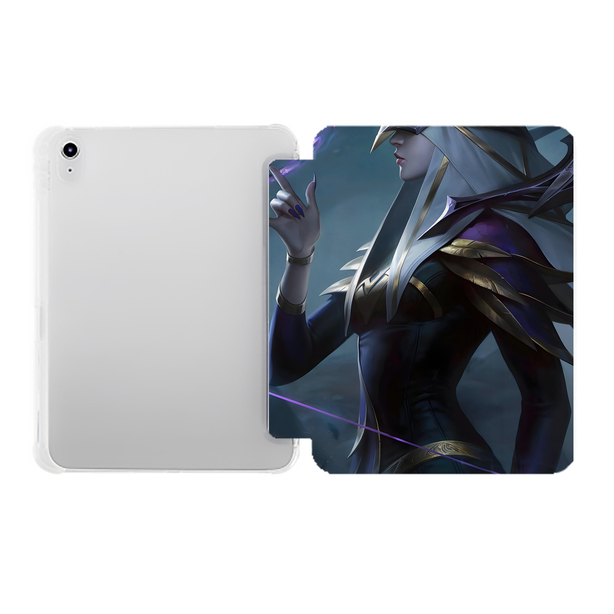 （画像用） リーグ・オブ・レジェンド League of Legends LOL IPad ケース ペン収納付き 三つ折りスタンド PUレザー×シリコン 対応機種9.5/10.5/10.9インチ